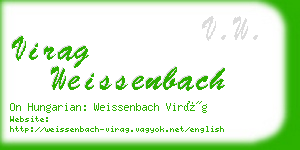 virag weissenbach business card